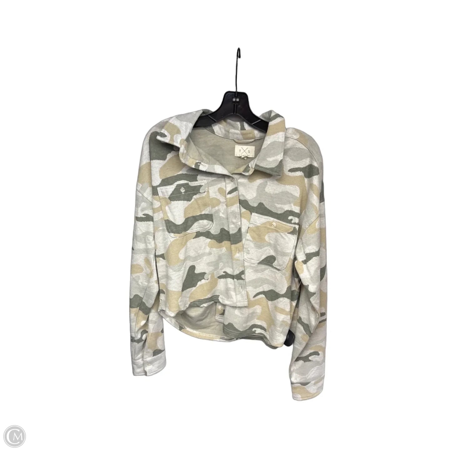 Jacket Shirt By Thread And Supply In Camouflage Print, Size: Xl