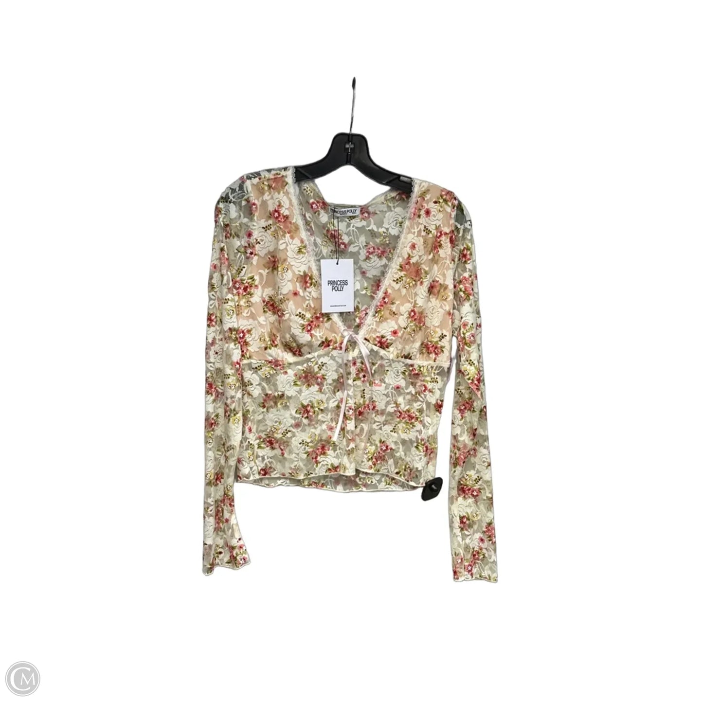 Top Long Sleeve By Princess Polly In Floral Print, Size: 12
