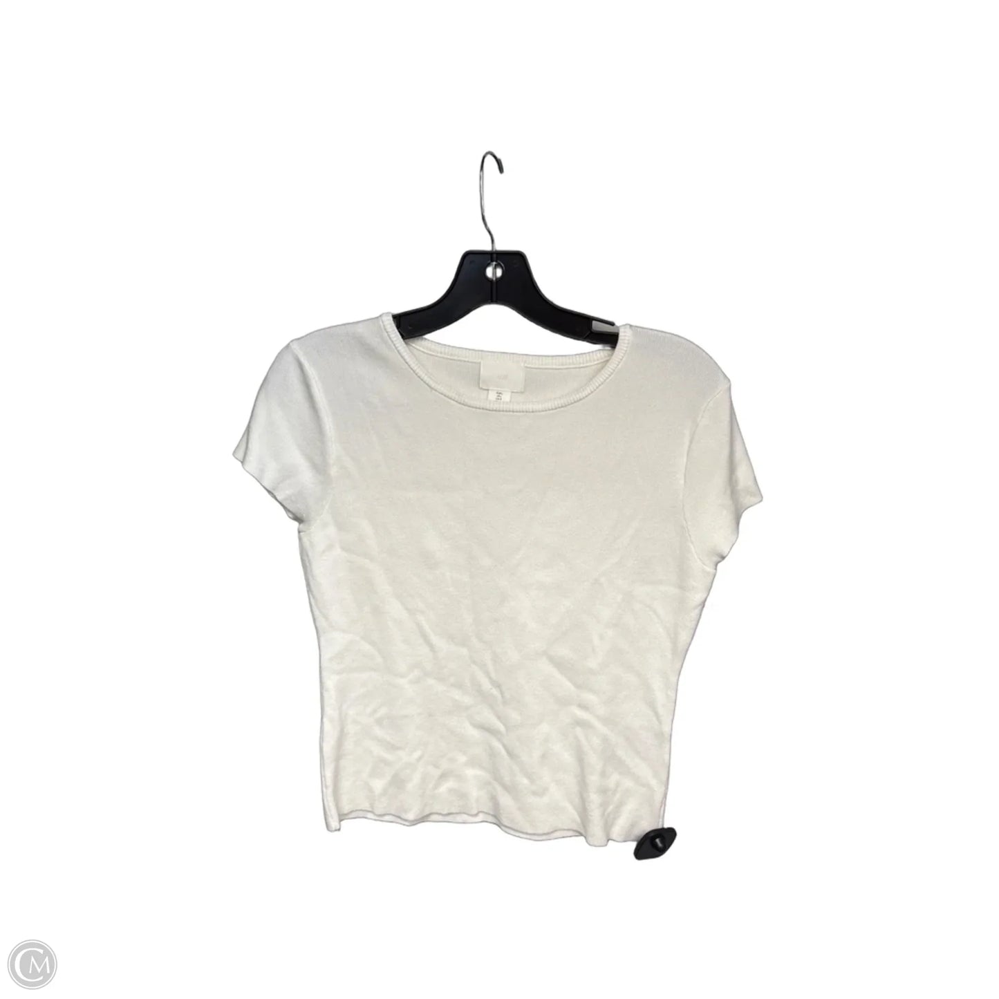 Top Short Sleeve By H&m In White, Size: L