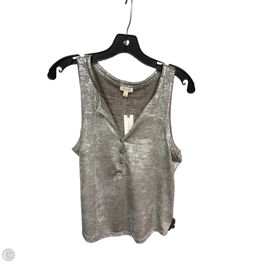 Top Sleeveless By Pilcro In Silver, Size: L