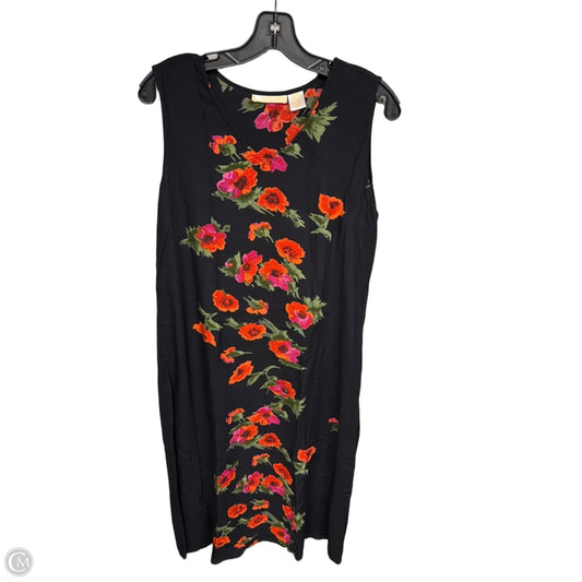 Dress Casual Midi By Clothes Mentor In Black & Red, Size: L