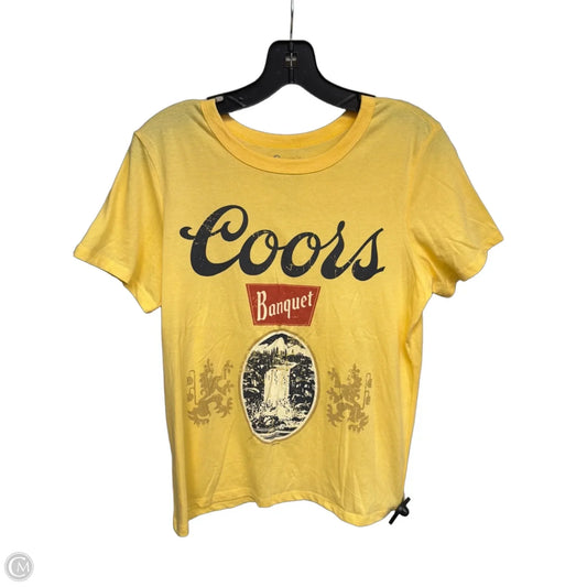 Top Short Sleeve By Clothes Mentor In Yellow, Size: S