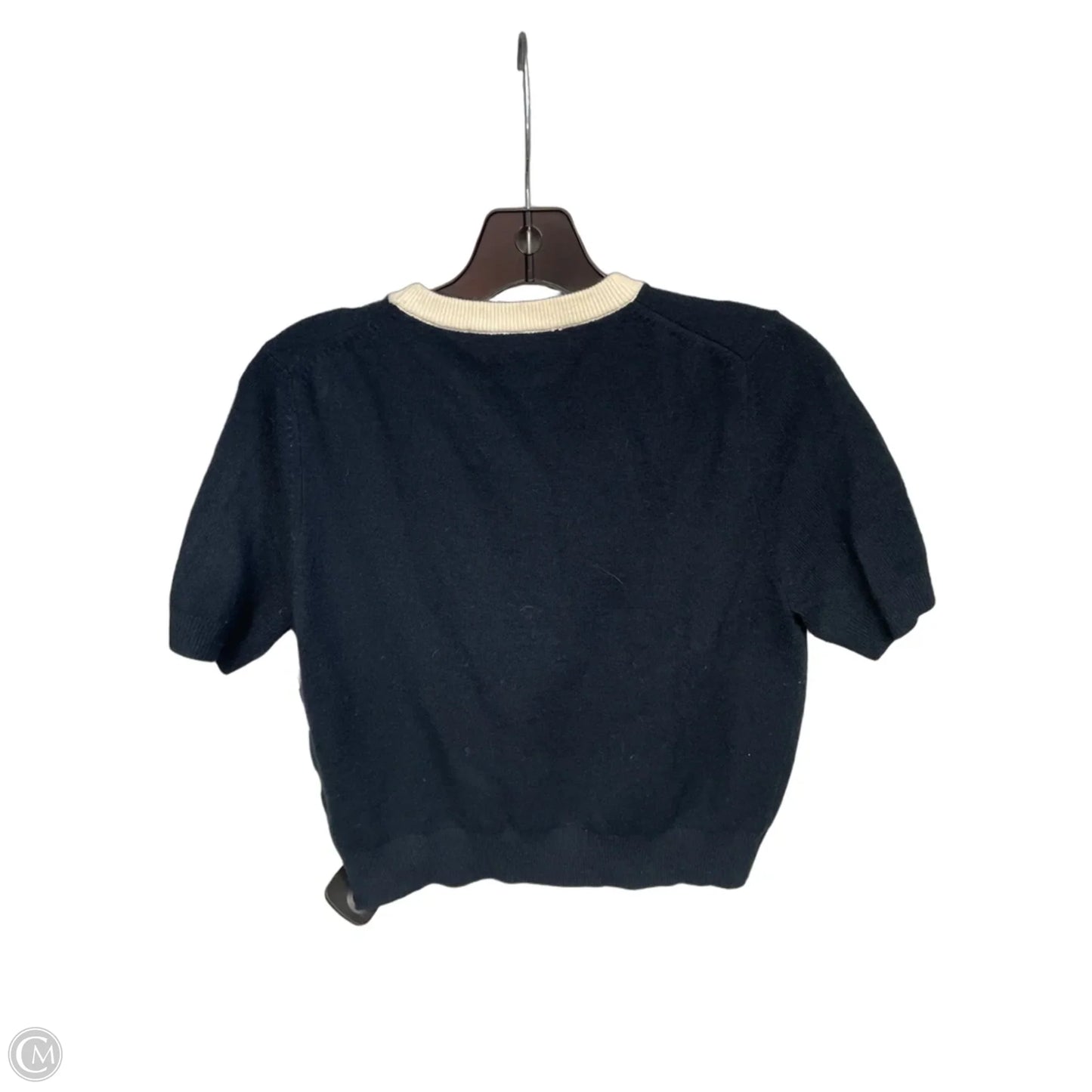 Top Short Sleeve By French Connection In Navy, Size: M