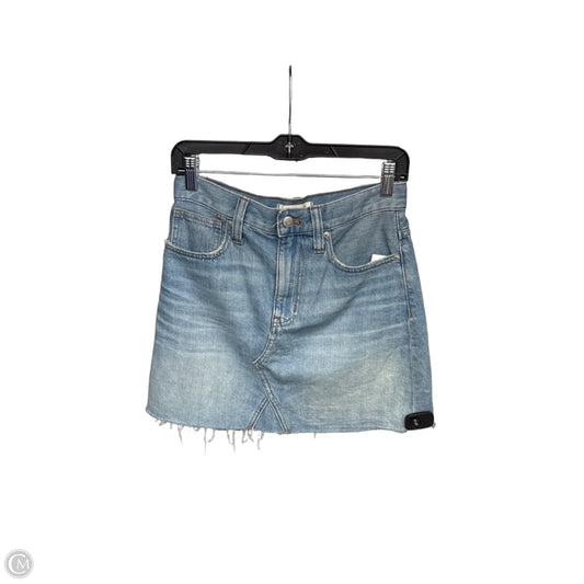 Skirt Mini & Short By Madewell In Blue Denim, Size: 2