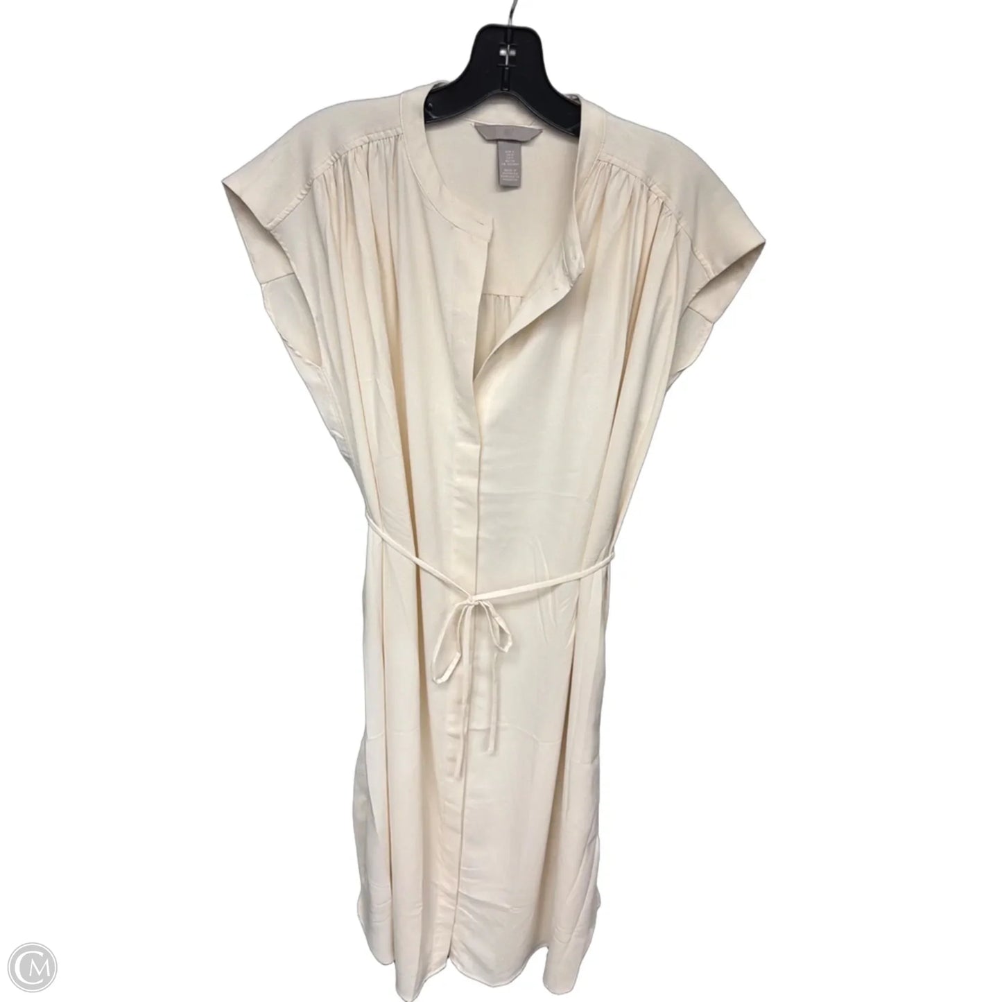 Dress Casual Midi By H&m In Cream, Size: S