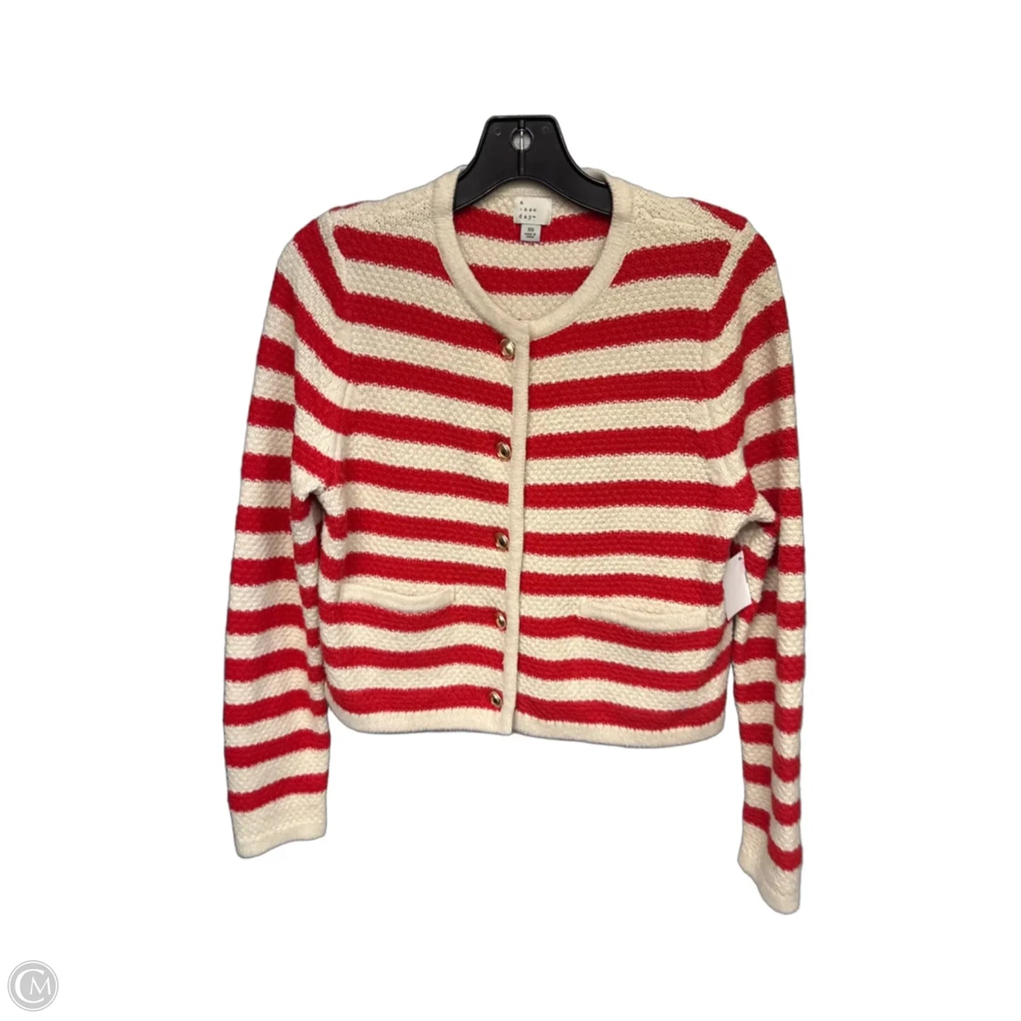 Cardigan By Universal Thread In Striped Pattern, Size: Xs