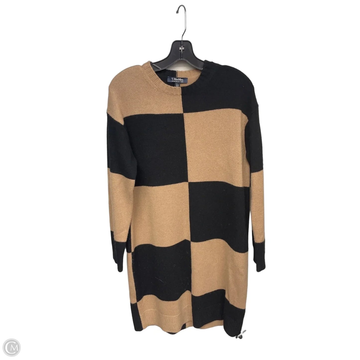 Dress Designer By Max Mara In Black & Brown, Size: S