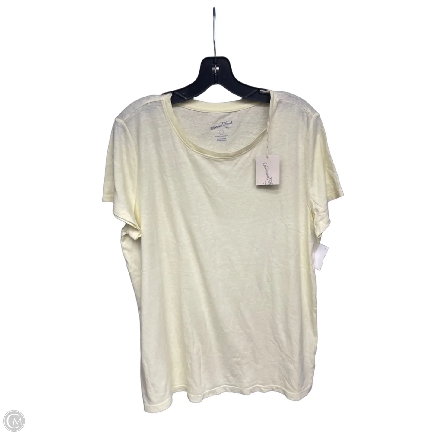 Top Short Sleeve By Universal Thread In Yellow, Size: L