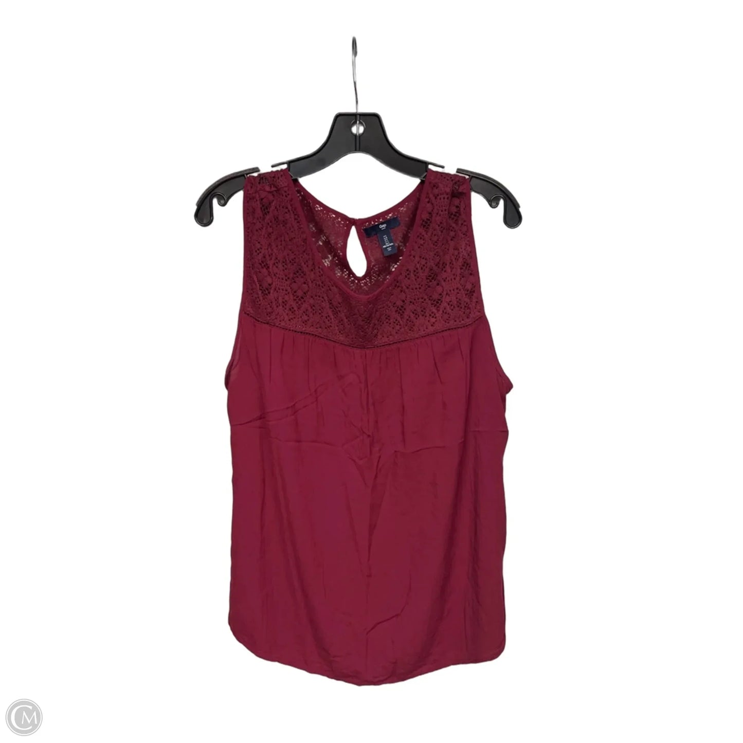 Top Sleeveless By Gap In Red, Size: L