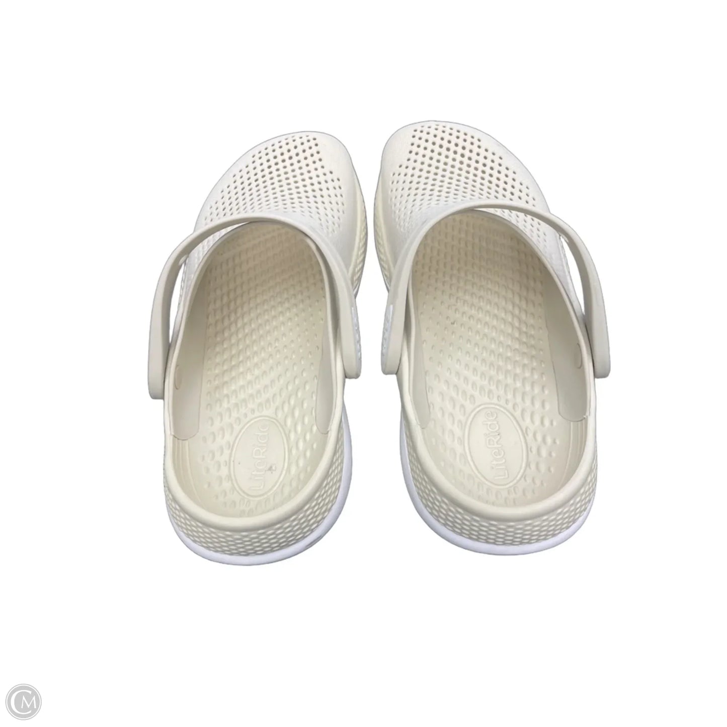 Shoes Flats By Crocs In Cream, Size: 8