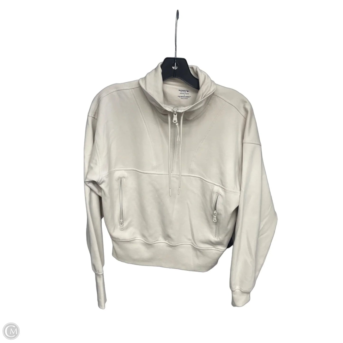 Athletic Sweatshirt Hoodie By Old Navy In Cream, Size: S
