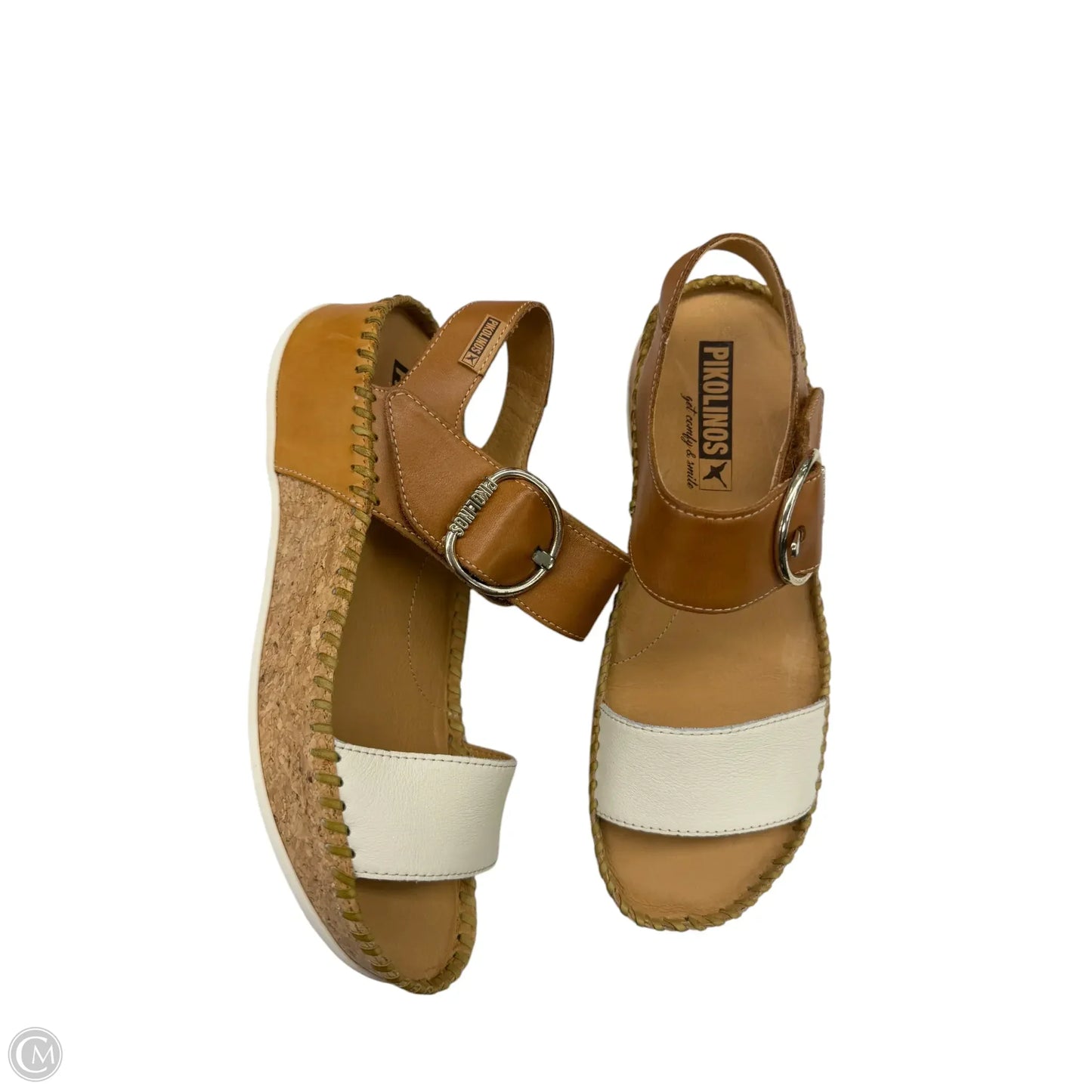 Sandals Heels Wedge By Pikolinos In Brown, Size: 9