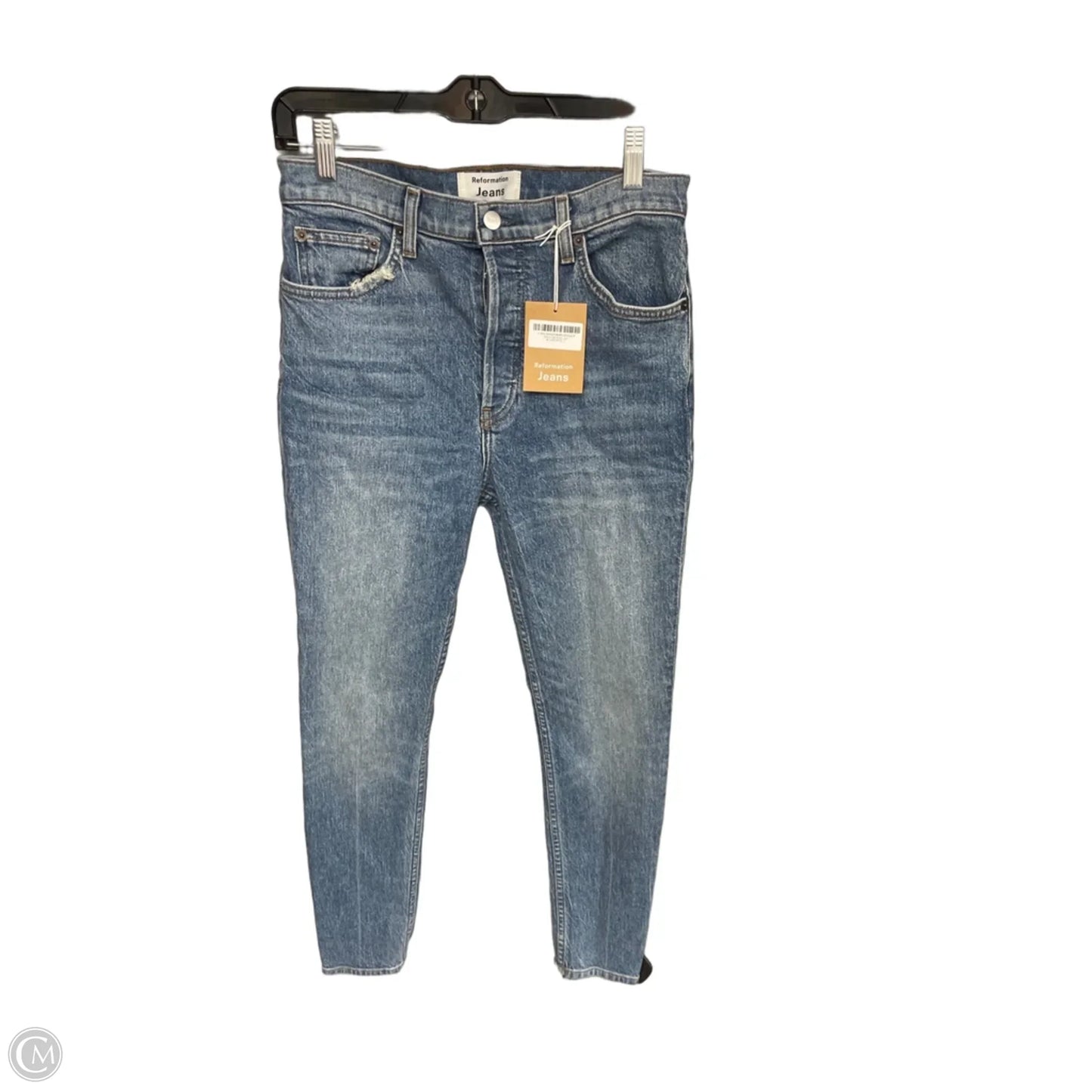 Jeans Designer By Reformation In Blue Denim, Size: 4