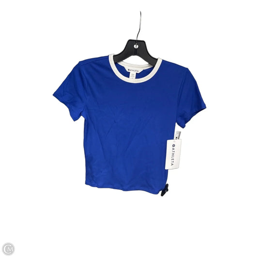Athletic Top Short Sleeve By Athleta In Blue, Size: S
