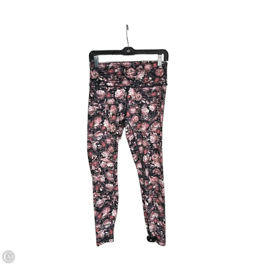 Athletic Leggings By Lululemon In Floral Print, Size: 10