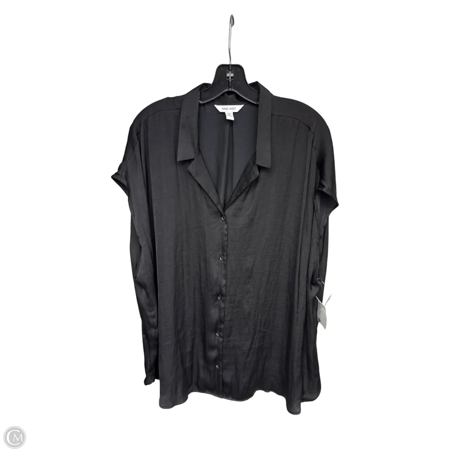 Top Short Sleeve By Nine West In Black, Size: 3x