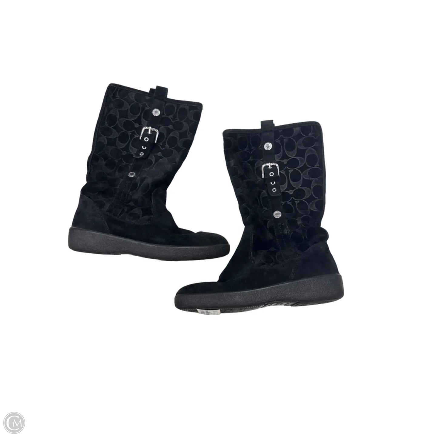 Boots Designer By Coach In Black, Size: 8.5
