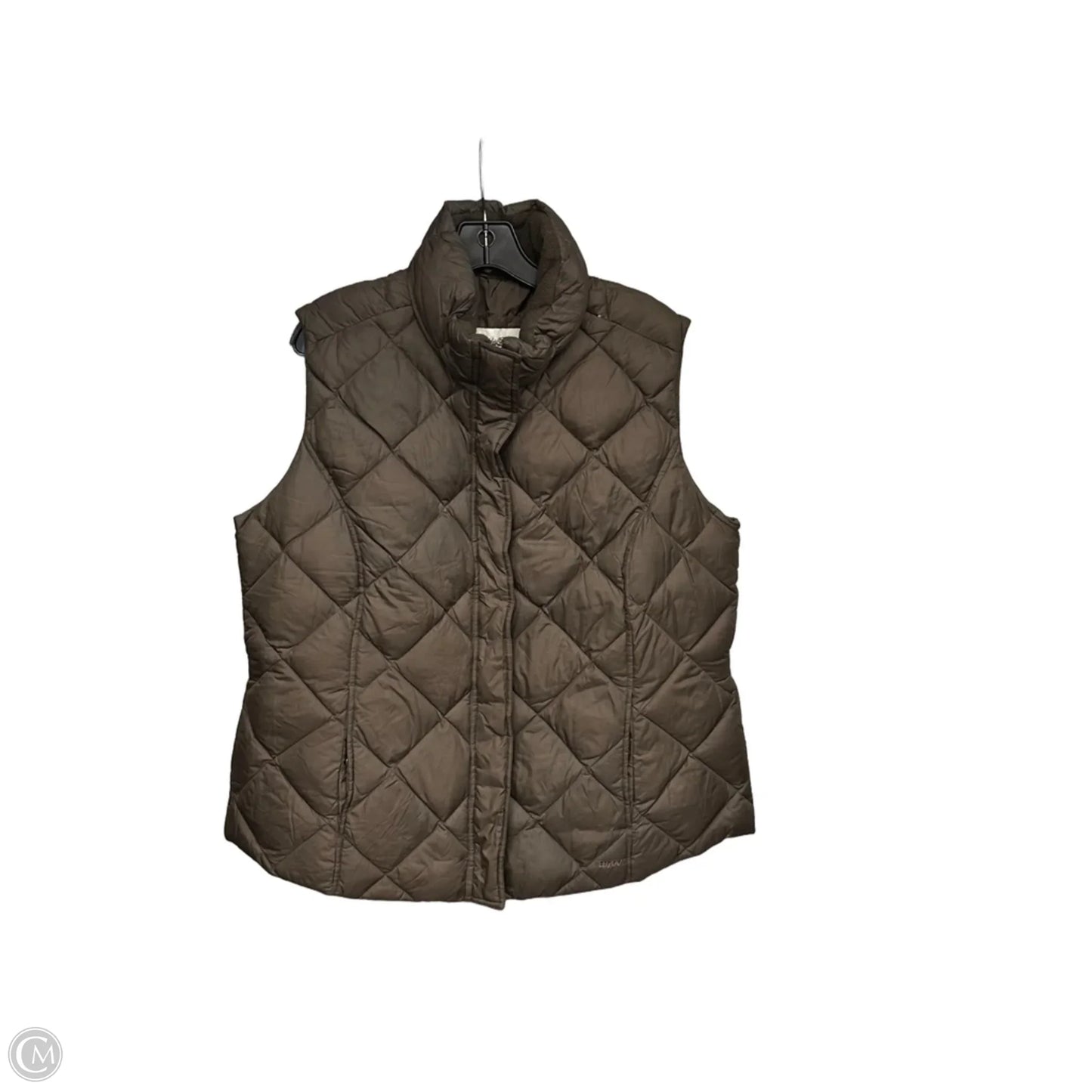 Vest Puffer & Quilted By Eddie Bauer In Brown, Size: 1x