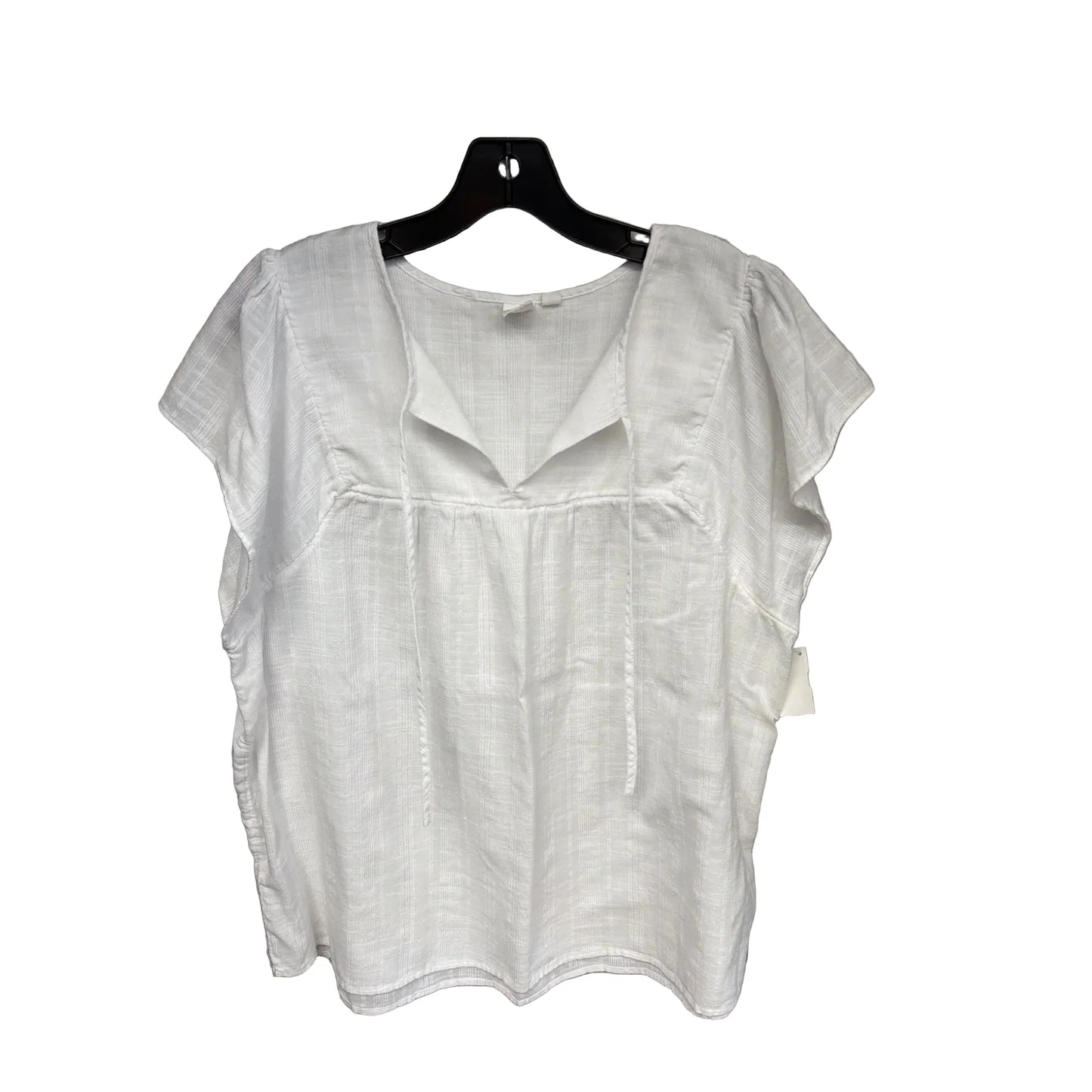 Top Short Sleeve By Gap In White, Size: Xl