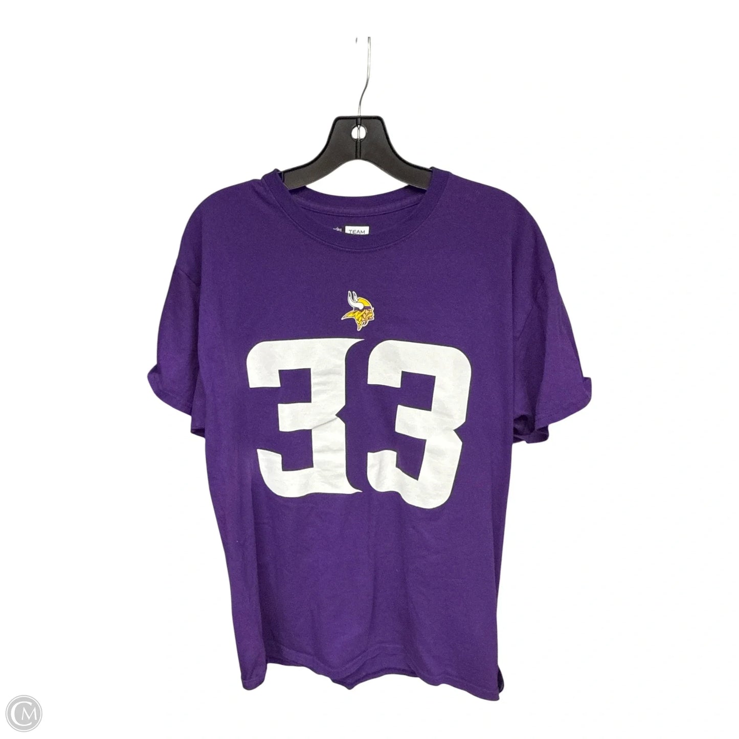 Athletic Top Short Sleeve By Nfl In Purple, Size: L