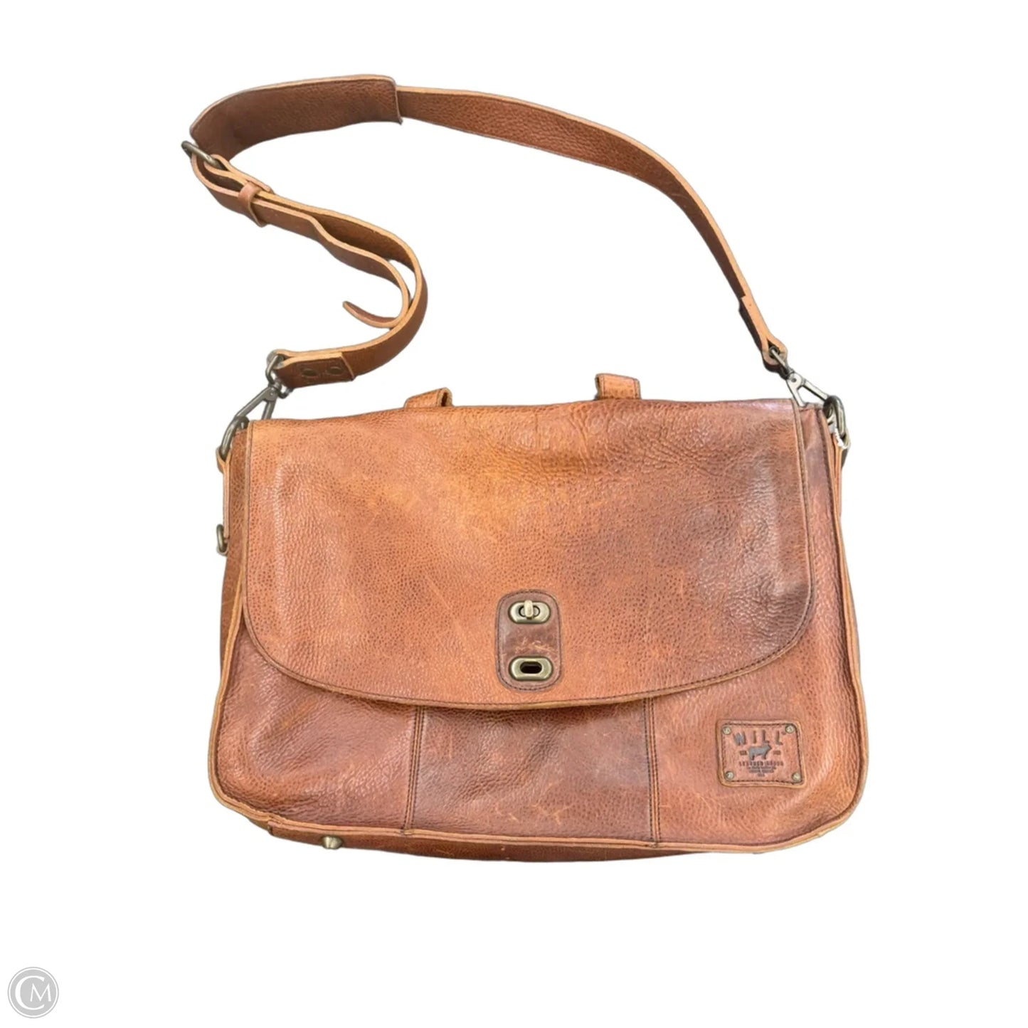 Laptop Bag Leather By Clothes Mentor, Size: Large