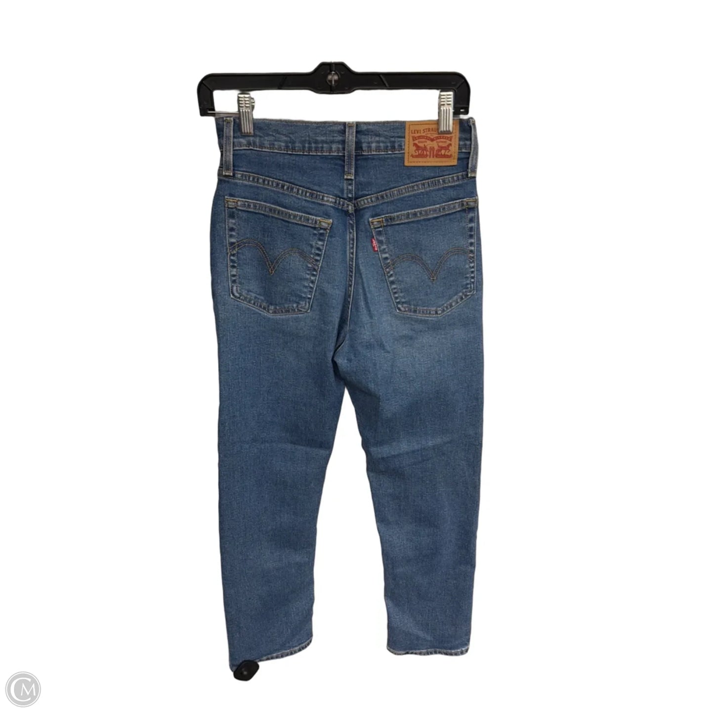 Jeans Straight By Levis In Blue Denim, Size: 4