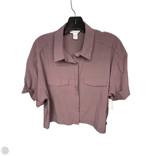 Athletic Top Short Sleeve By Athleta In Purple, Size: M