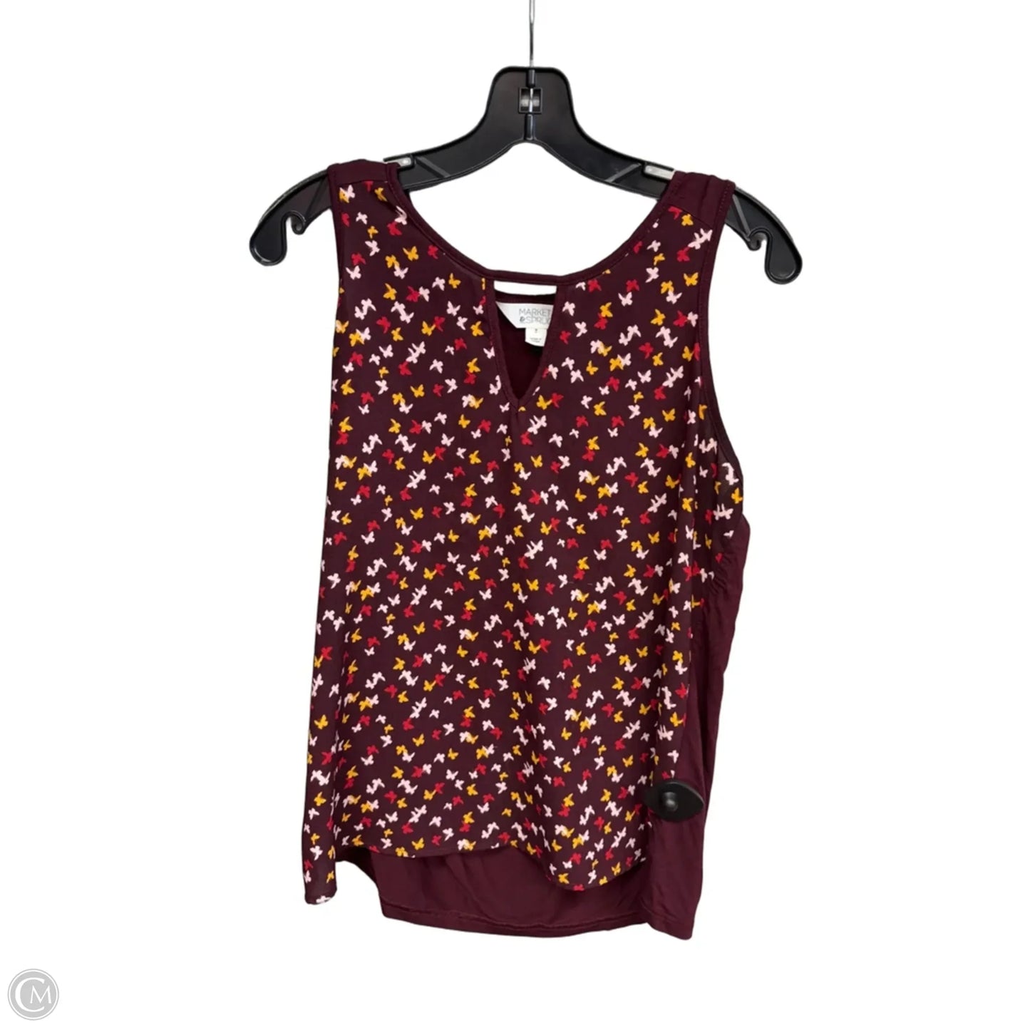 Top Sleeveless By Market & Spruce In Maroon, Size: M