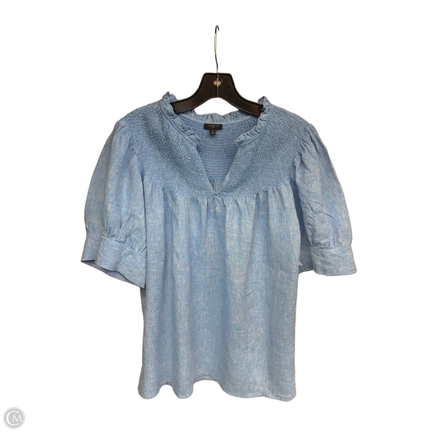 Top Short Sleeve By Talbots In Blue, Size: 1x