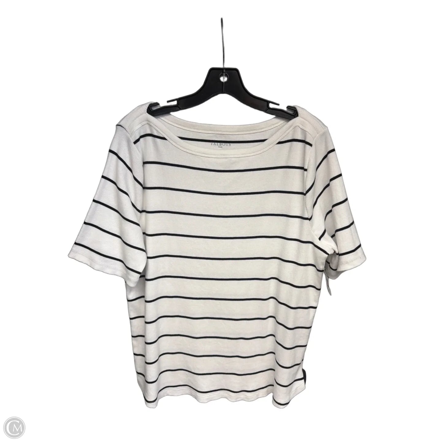 Top Short Sleeve By Talbots In White, Size: 2x