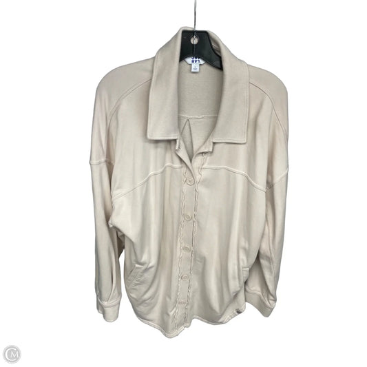 Jacket Shirt By Joy Lab In Pink, Size: L