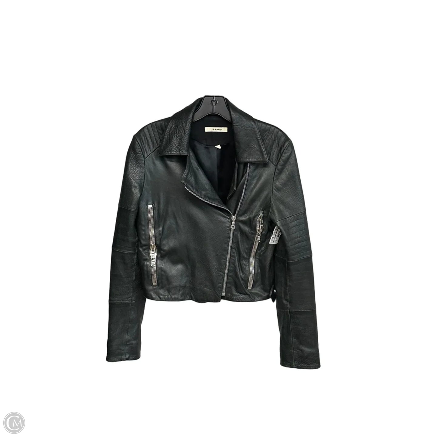 Jacket Leather By J Brand In Black, Size: M