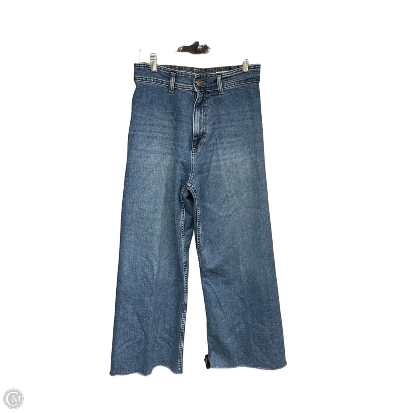 Jeans Wide Leg By Zara In Blue Denim, Size: 10