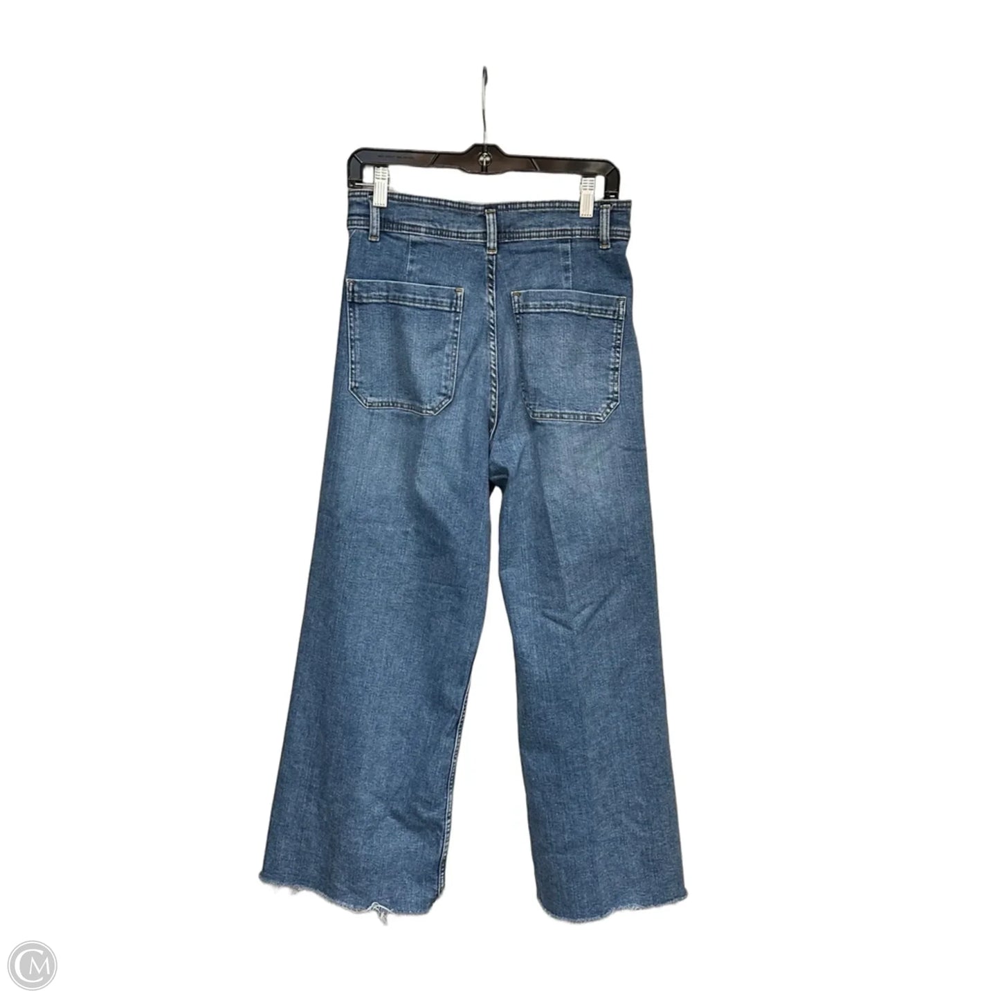 Jeans Wide Leg By Zara In Blue Denim, Size: 10