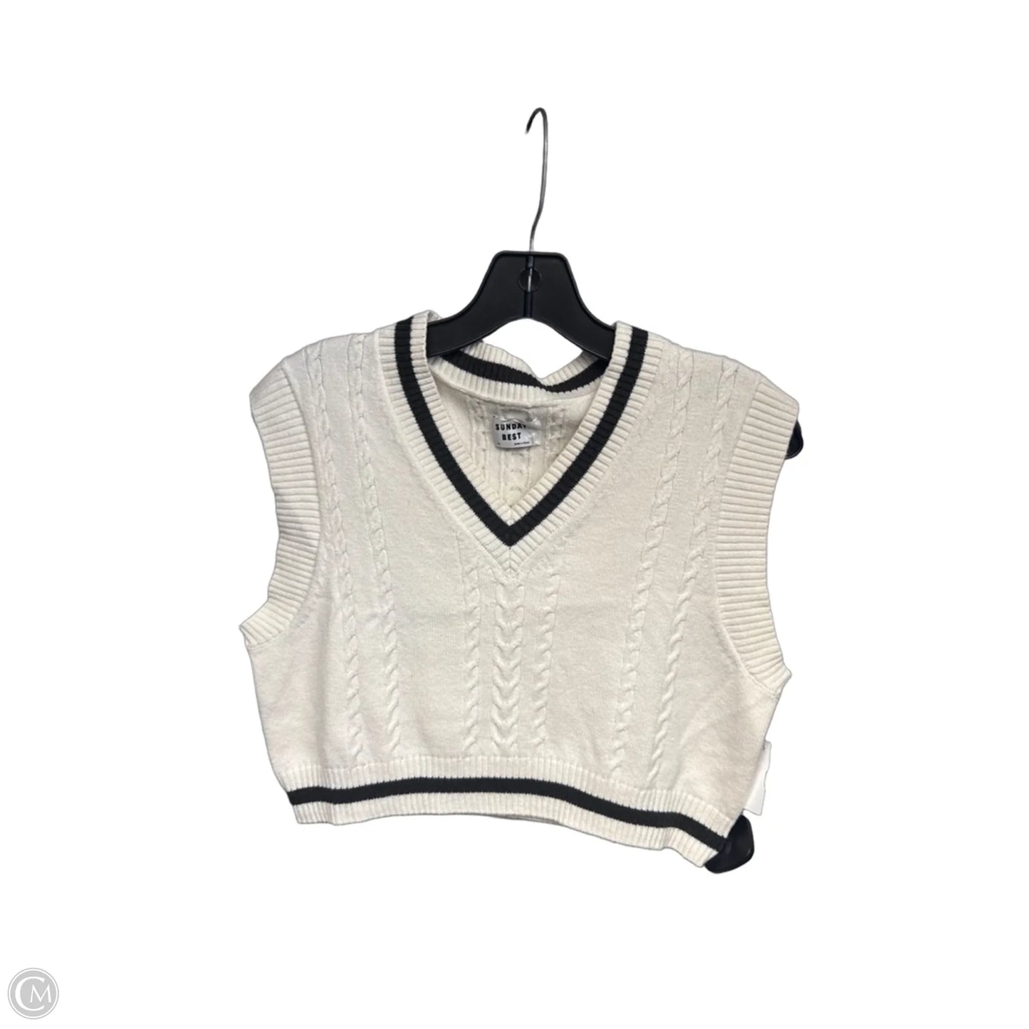 Vest Sweater By Sunday Best In Cream, Size: Xs