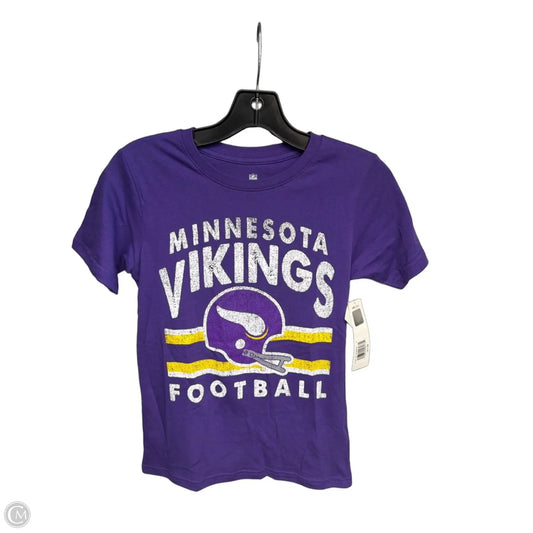 Athletic Top Short Sleeve By Nfl In Purple, Size: M