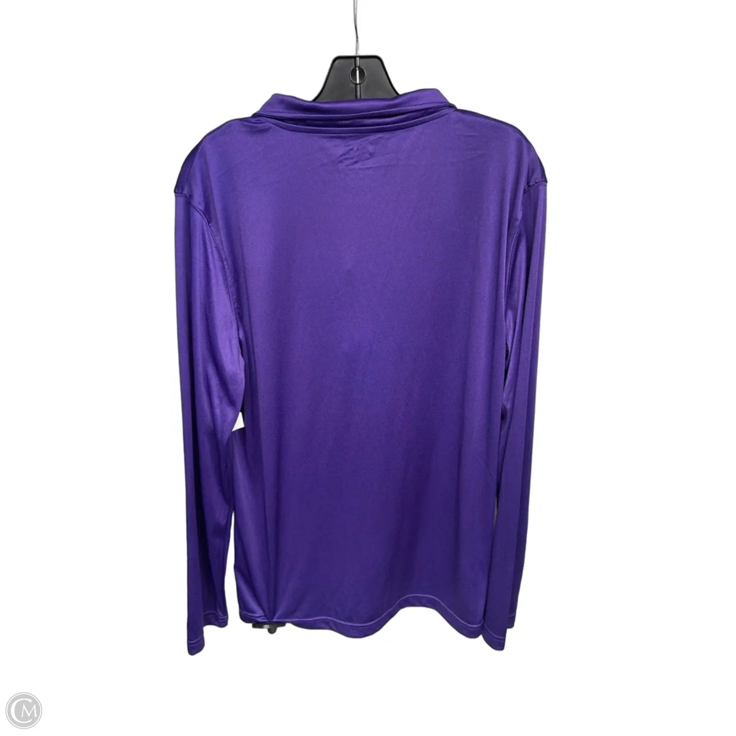 Athletic Top Long Sleeve Collar By Nfl In Purple, Size: M