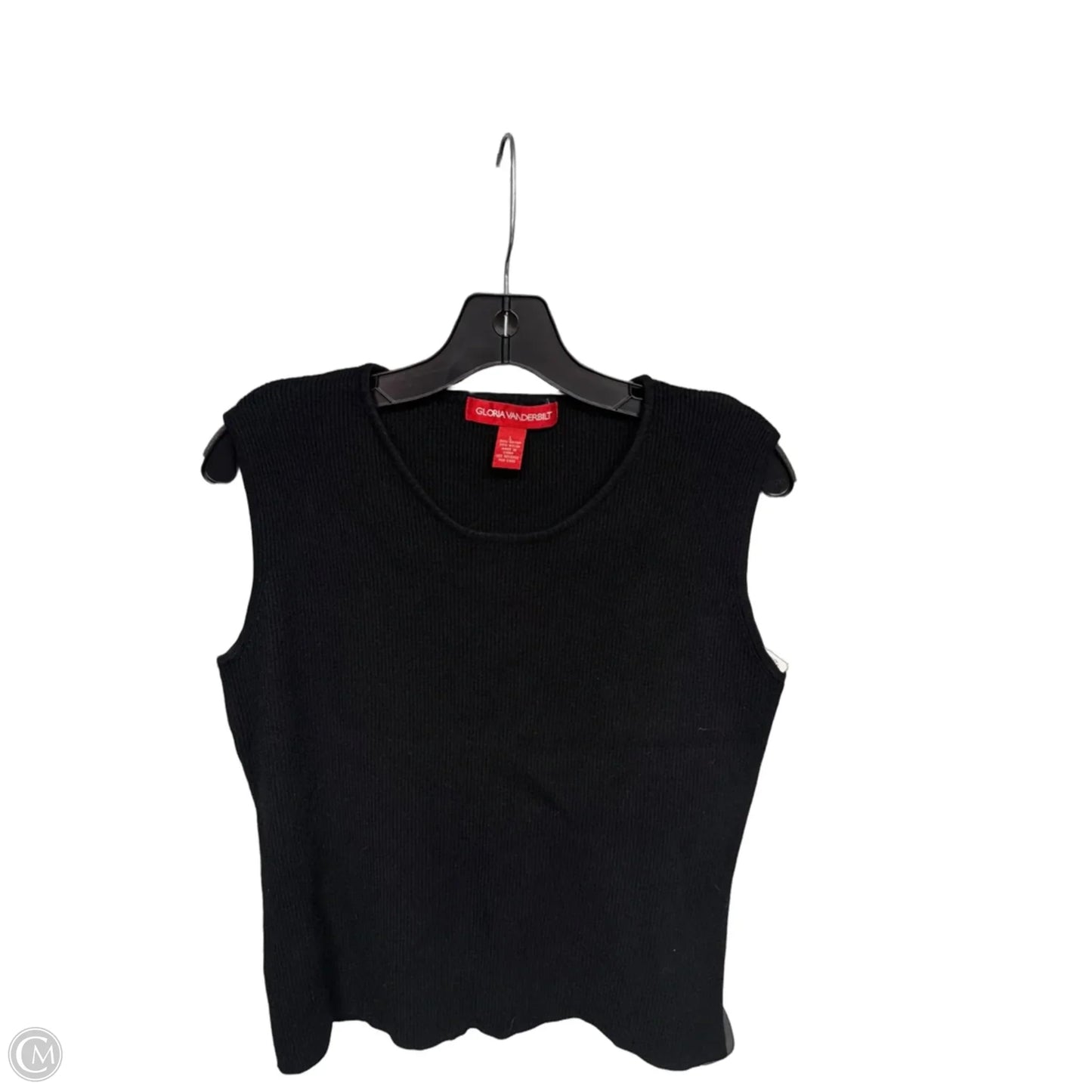 Top Sleeveless By Gloria Vanderbilt In Black, Size: L
