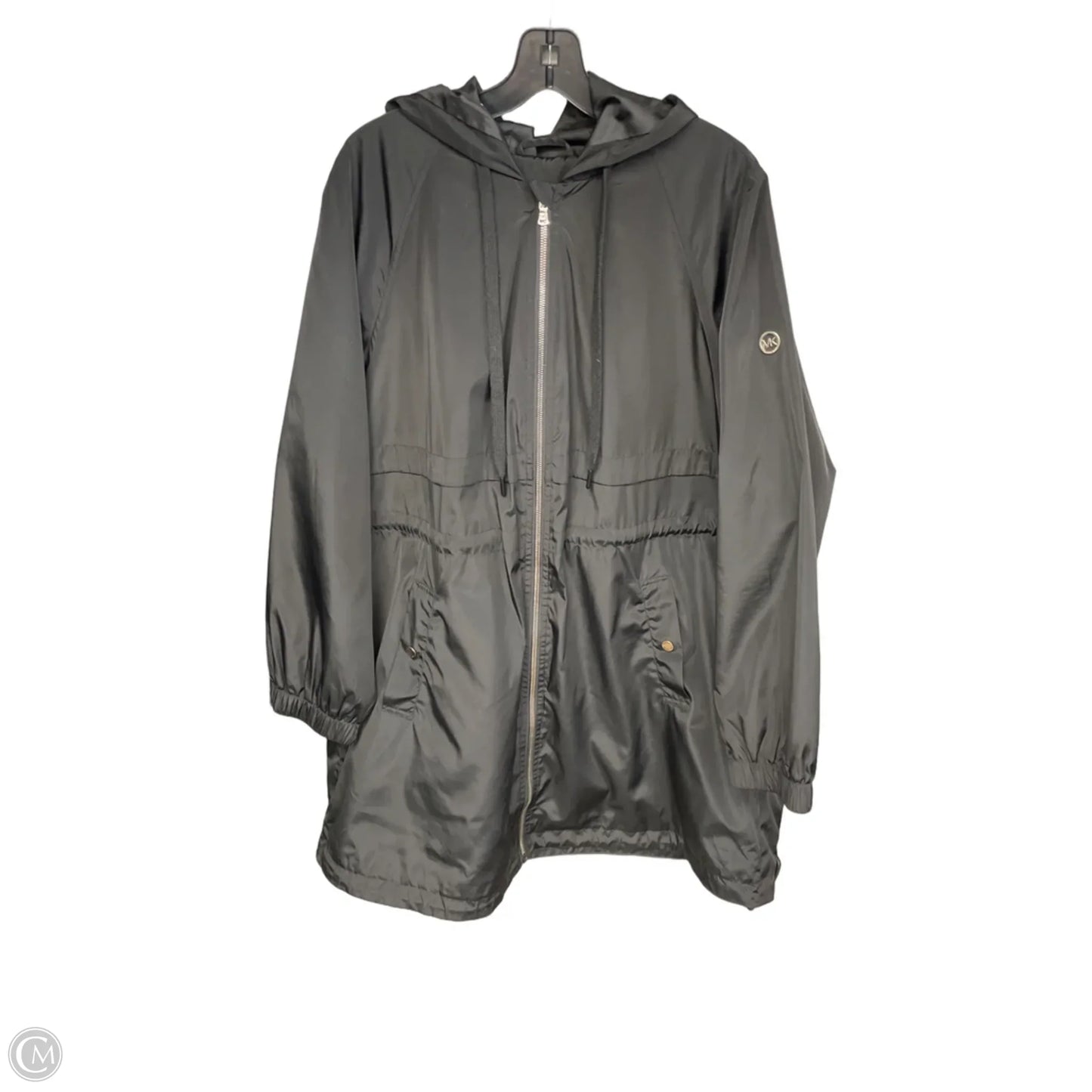 Jacket Windbreaker By Michael By Michael Kors In Black, Size: 2x