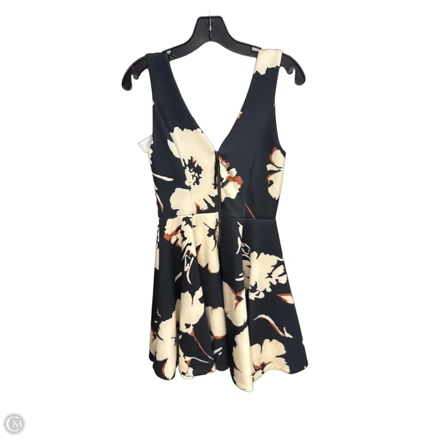 Dress Casual Midi By Maeve In Black & Orange, Size: 2