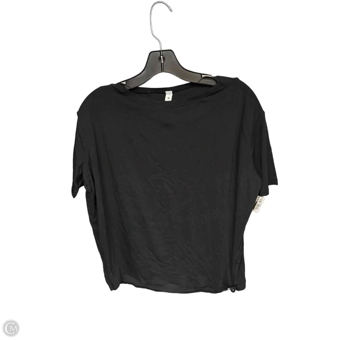 Athletic Top Short Sleeve By Lululemon In Black, Size: 6