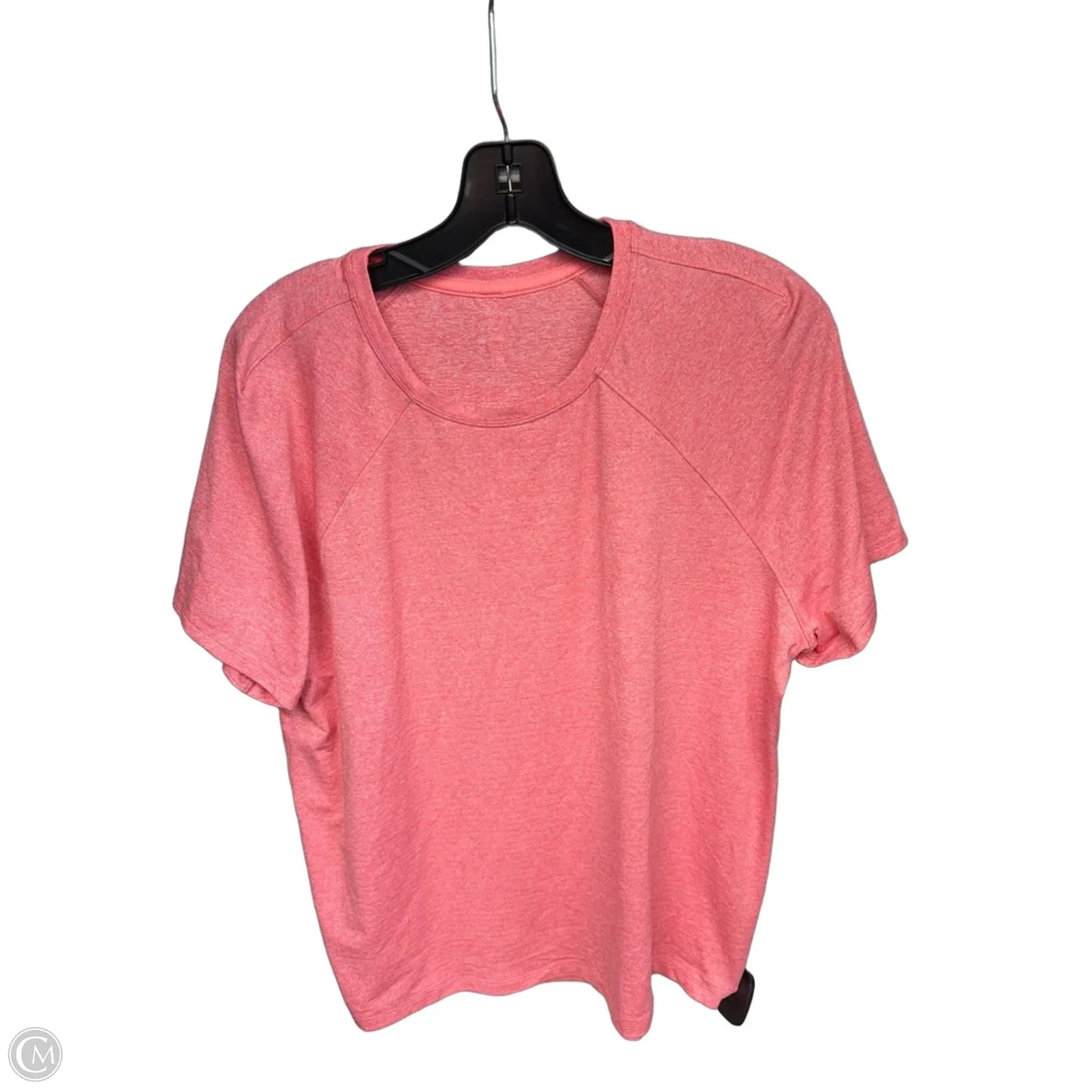Athletic Top Short Sleeve By Lululemon In Pink, Size: L