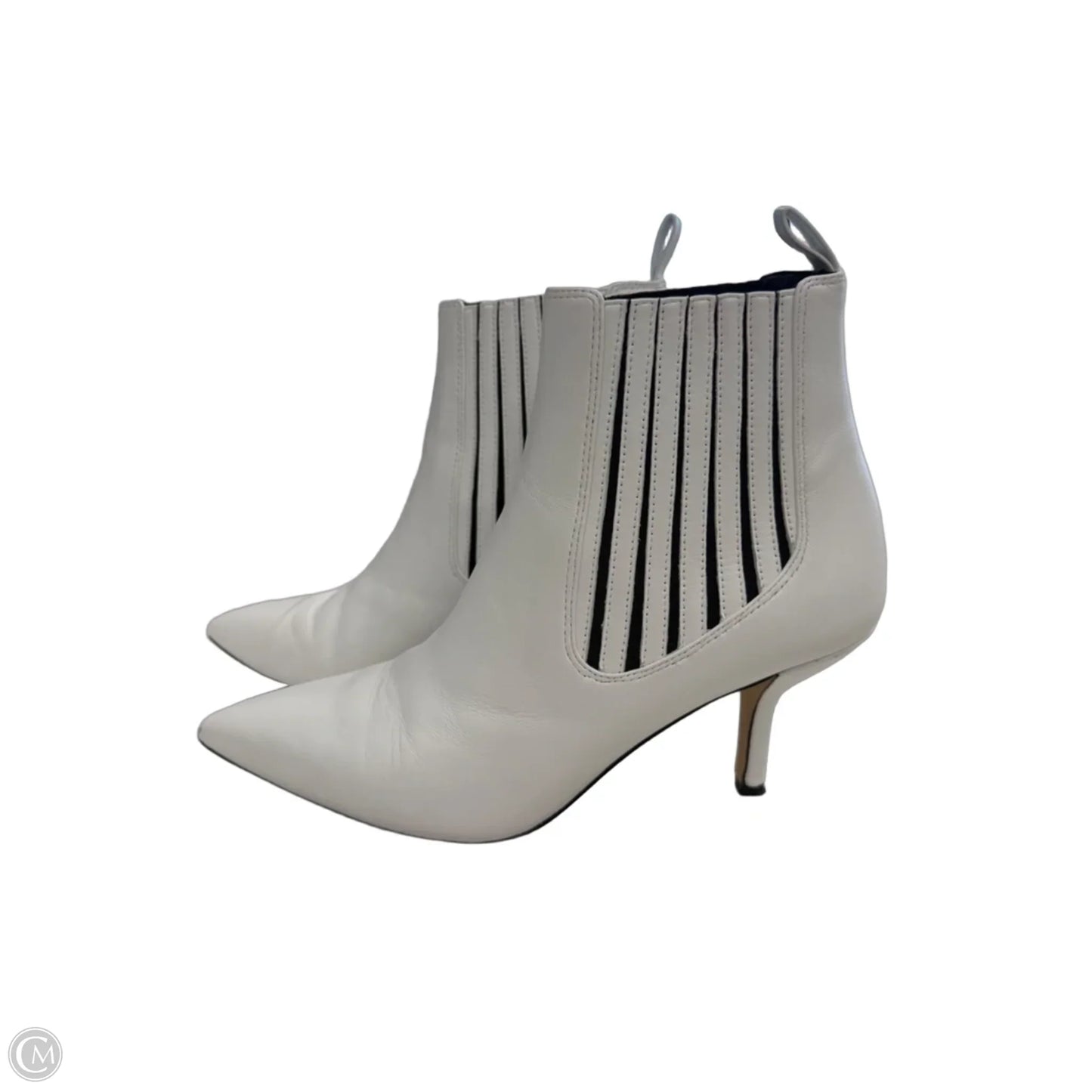 Boots Designer By Diane Von Furstenberg In White, Size: 8.5