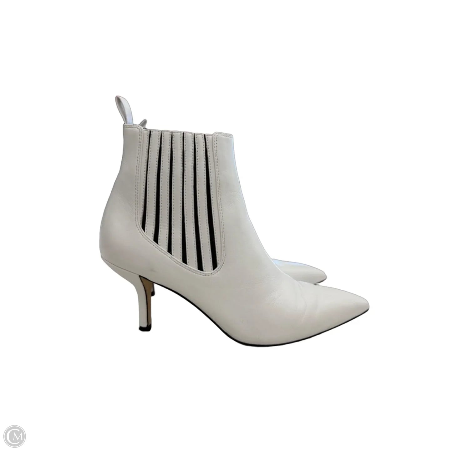 Boots Designer By Diane Von Furstenberg In White, Size: 8.5