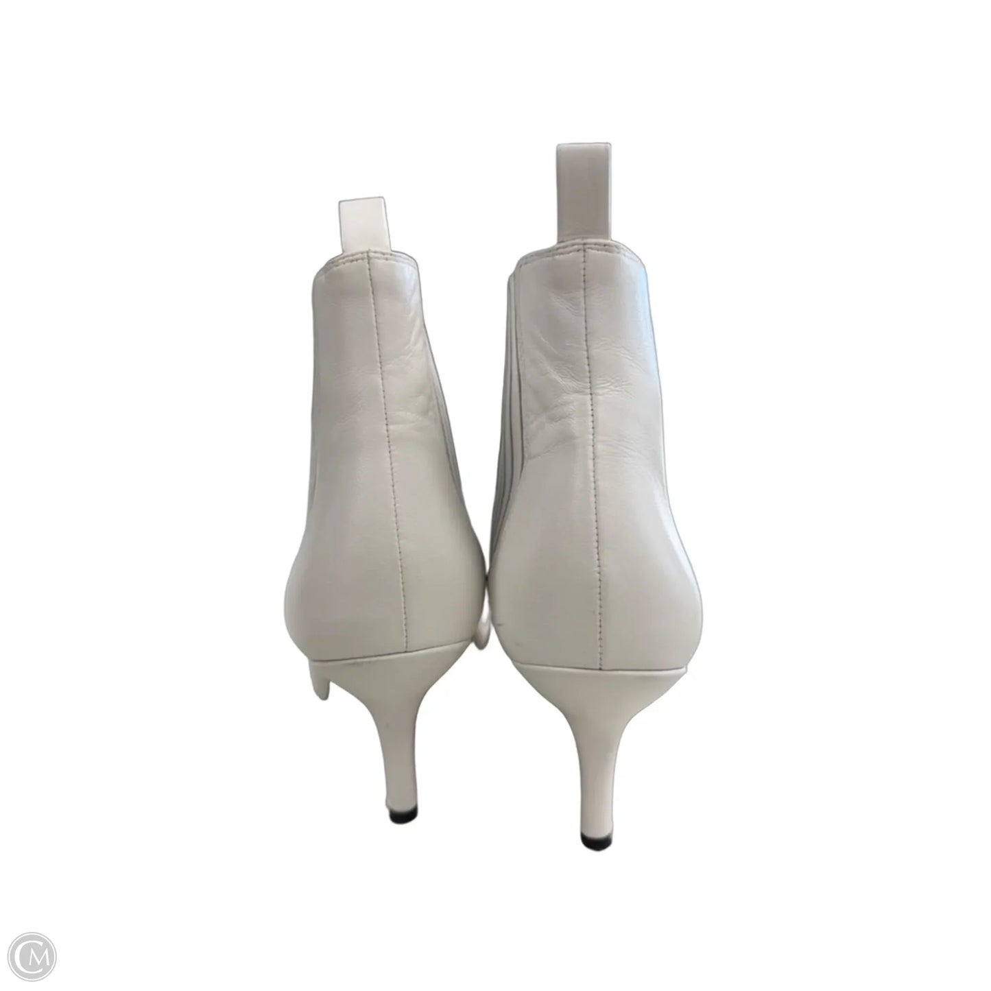 Boots Designer By Diane Von Furstenberg In White, Size: 8.5