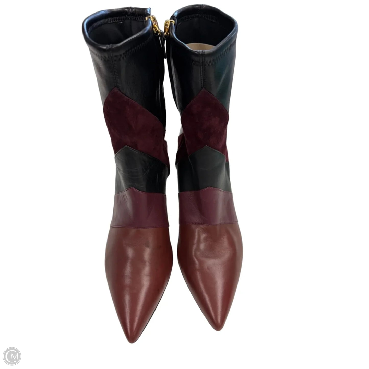 Boots Designer By Diane Von Furstenberg In Brown & Red, Size: 9