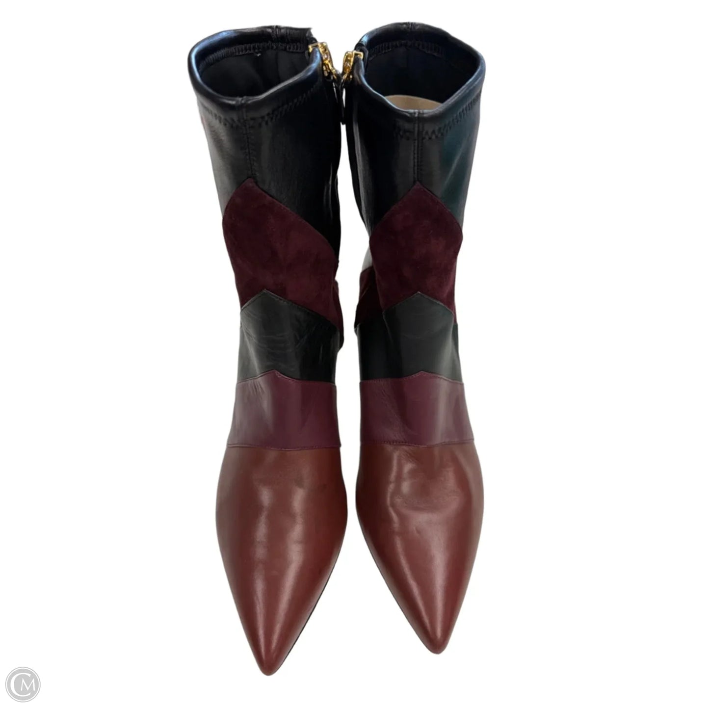 Boots Designer By Diane Von Furstenberg In Brown & Red, Size: 9