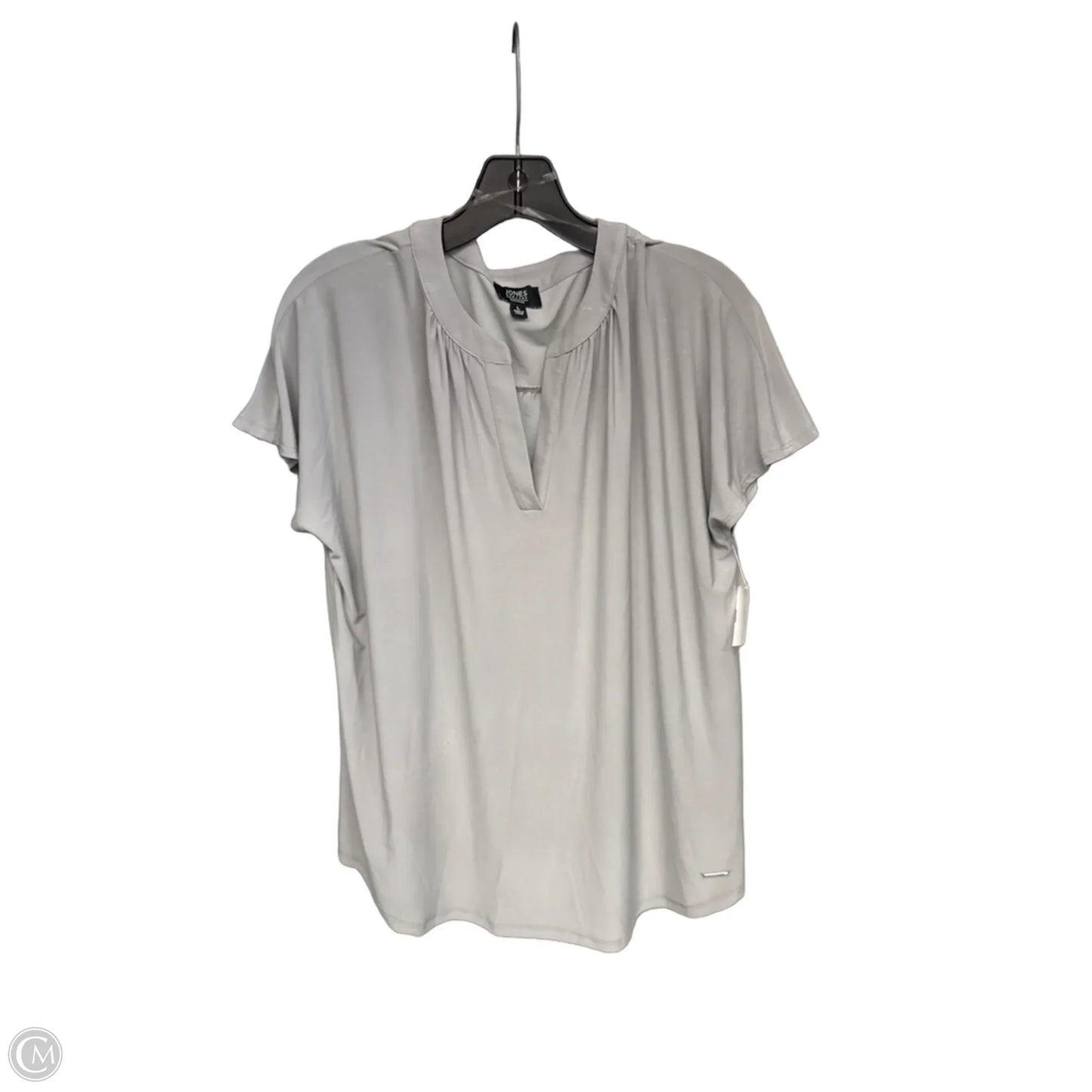 Top Short Sleeve By Jones New York In Grey, Size: L