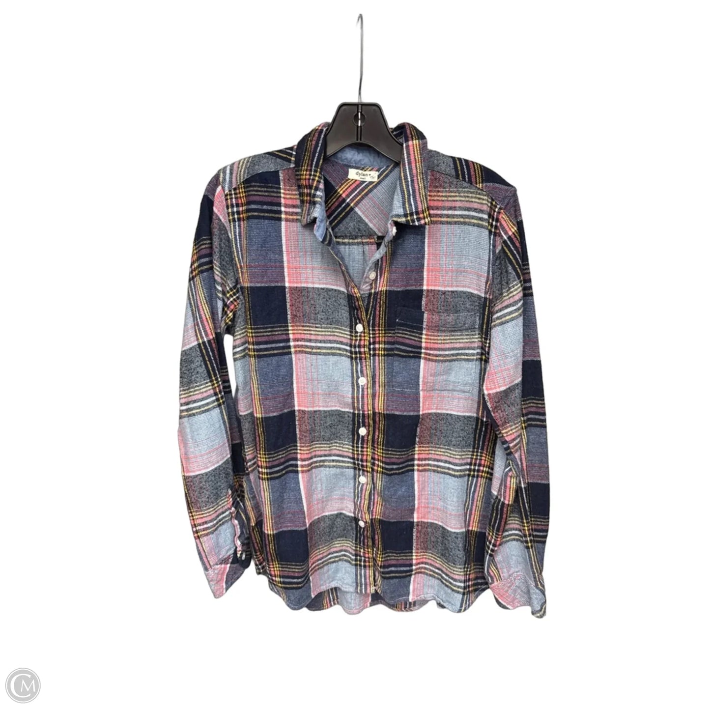 Top Long Sleeve By Dylan In Blue, Size: S