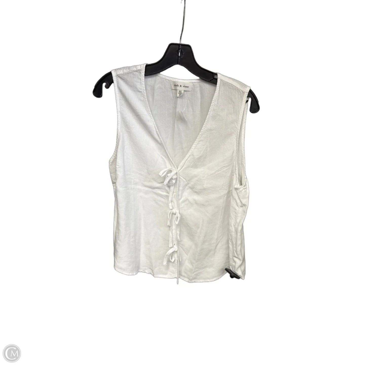 Top Sleeveless By Cloth & Stone In White, Size: M